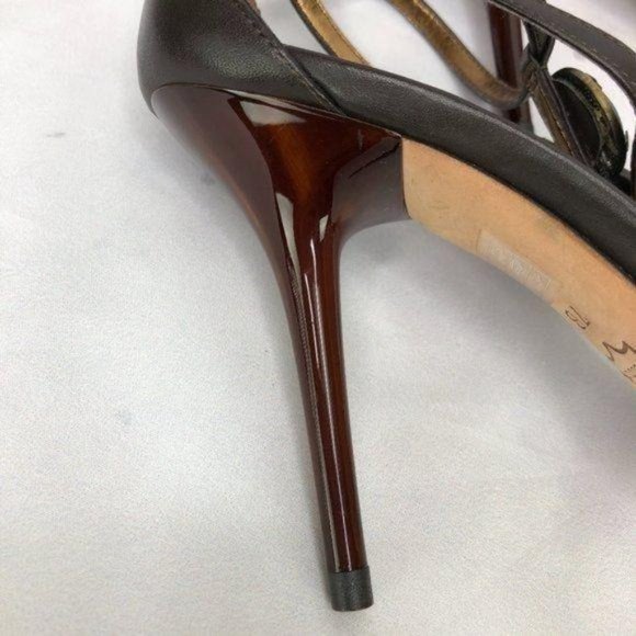 Charles David Beaded Brown Leather Sandals 7B - Picture 5 of 11